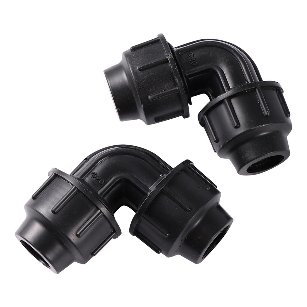 DN20 DN25mm PE-Rohr Schnell-Winkelverbinder Kunststoff 1/2" 3/4" Rohr 90 Grad Schnellverriegelungsverbindung Garten Wasserkupplungs-Fittings 1 Stück