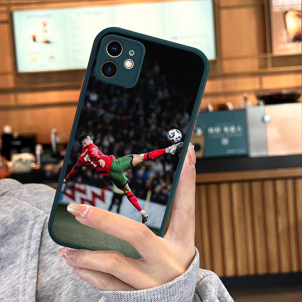 Famous Football Players C-CR7 For Silicone Matte Phone Case For iPhone 16 Pro Max 15 14 13 12 11 X XS MAX