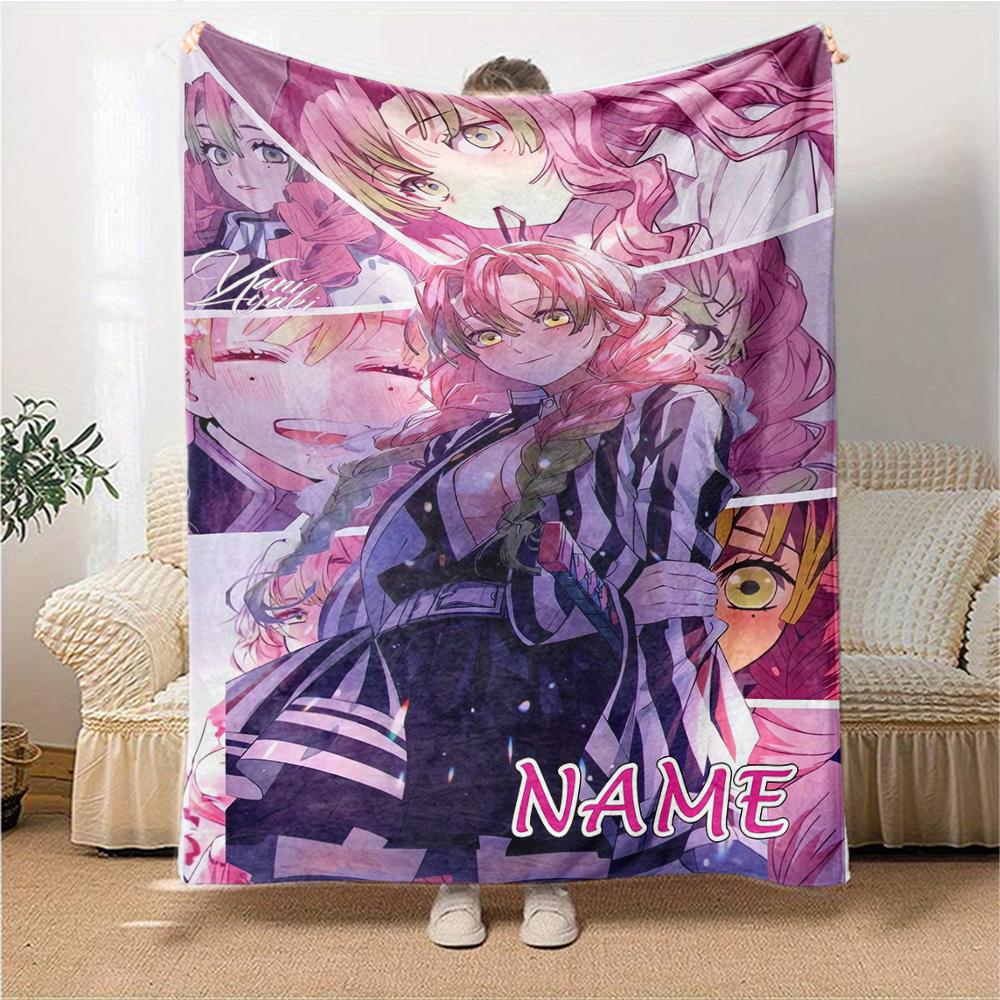 Custom Name Dark Fantasy Warrior Party Blanket For Couch Bed Plush Cozy Fuzzy Blanket Super Soft Warm Blankets For Fall And Winter 0916303
