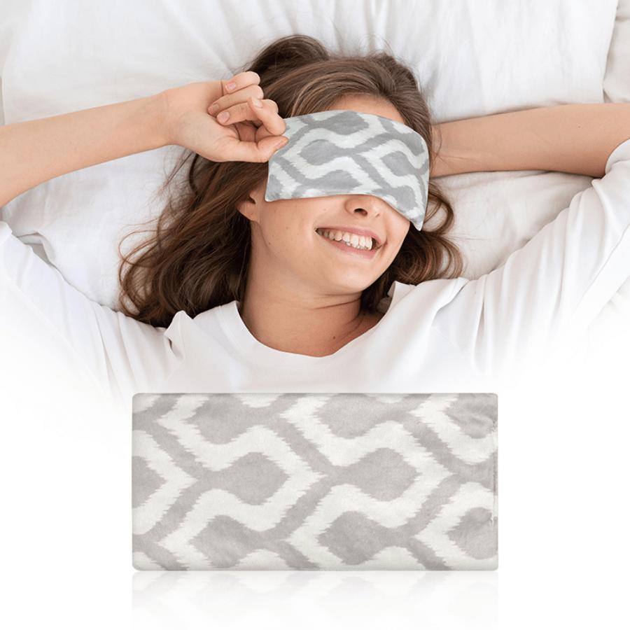 Лавандовая подушечка для глаз для расслабления, йоги и сна | Утяжеленная маска с успокаивающим теплом и ароматом, чтобы снять напряжение дня серый