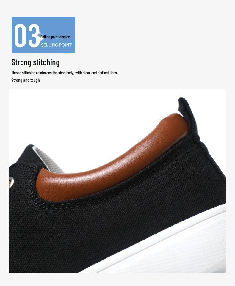 Breathable Spring Autumn Korean Style Men's Casual Low-Top Canvas Shoes