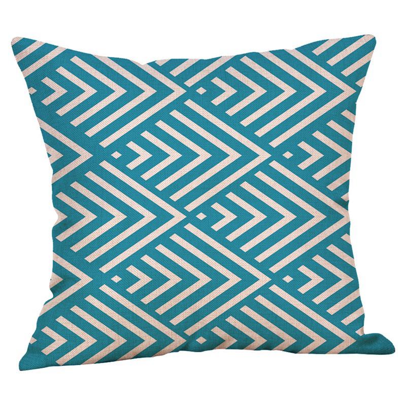 Best-Selling Geometric Tiffany Green Throw Pillow - Creative Sofa & Car Cushion Cover 45x45 cm