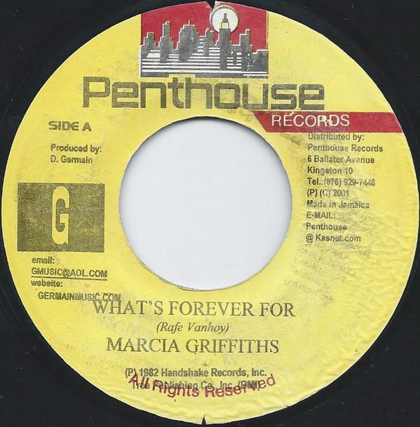 

7inch Record MARCIA GRIFFITHS - What s Forever For NONE Penthouse Recor 2001 Jamaica Reggae, Ska & Dub Used