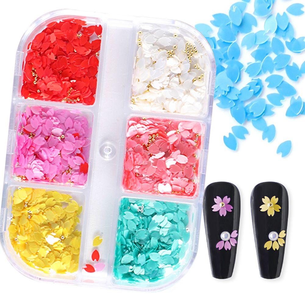 

DIY Ornaments Mini Steel Bead Gel Charms Nail Flakes 3D Nail Art Decorations Sakura Nail Sequins
