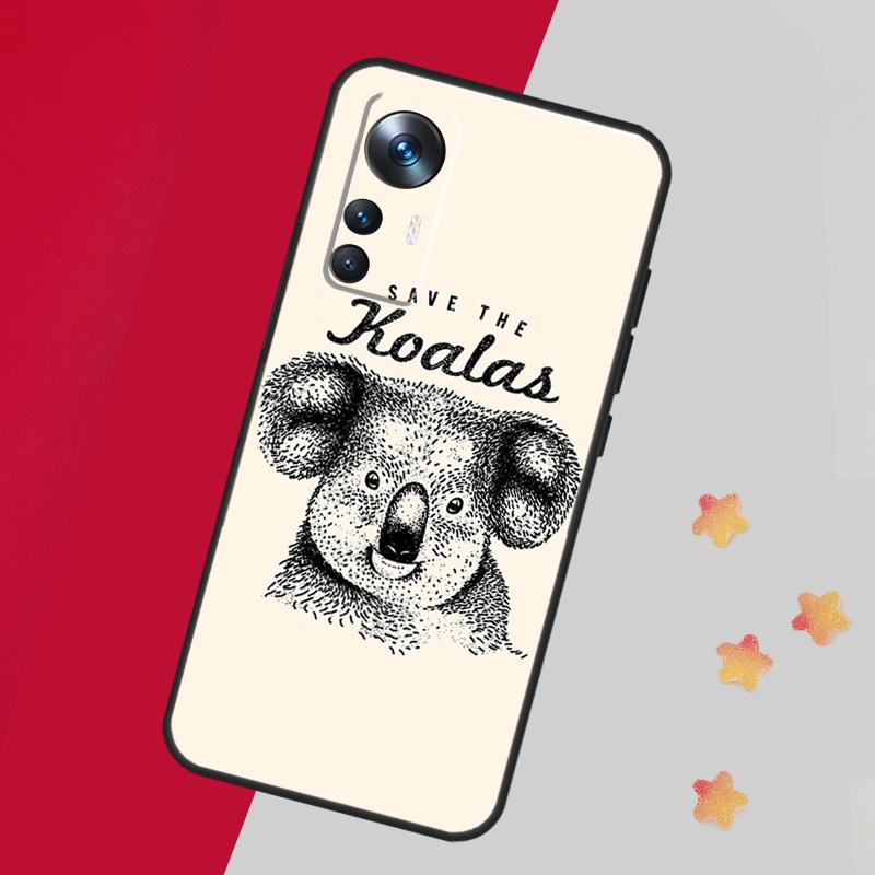 Cute Australia Koala Art For POCO X5 X3 Pro M5 M5s F4 X4 F3 F5 Case For Xiaomi 13 13T Pro 12 Lite 12X 11T 12T 14 Pro