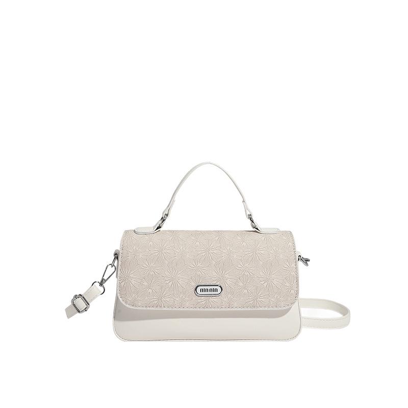 2025 Women s Retro Pattern Baguette Bag: Versatile, Trendy Shoulder Handbag белый