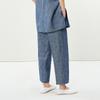 LESS 2025 Summer Retro Straight Cropped Linen Pants