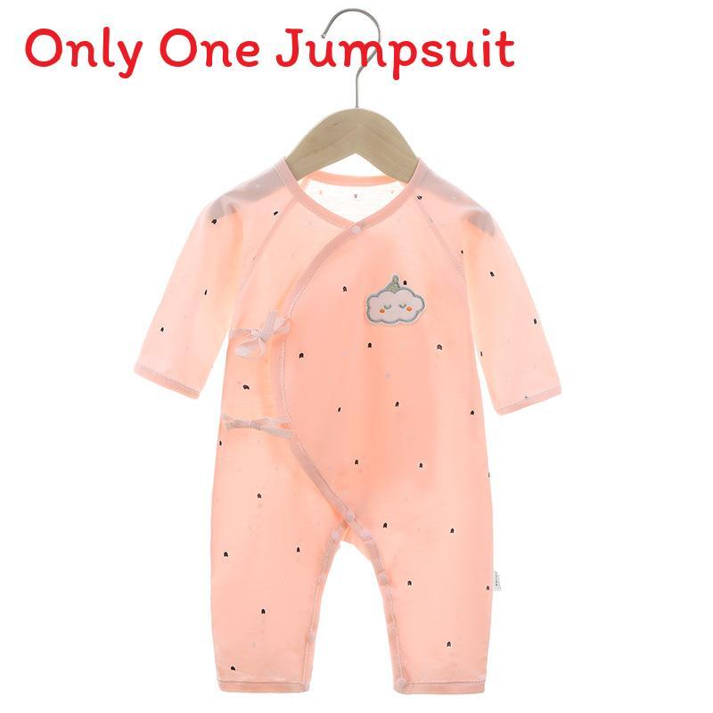 

Baby Summer Cotton Bodysuit With Long Sleeves And Butterfly Design For Newborns 66cm рожевий