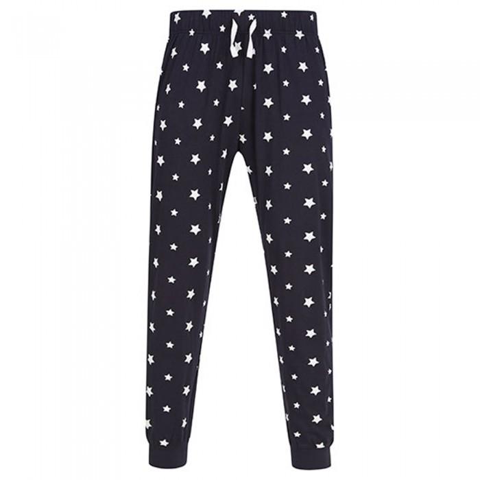 SkinniFit Women Unisex Adult Stars Cuffed Lounge Pants