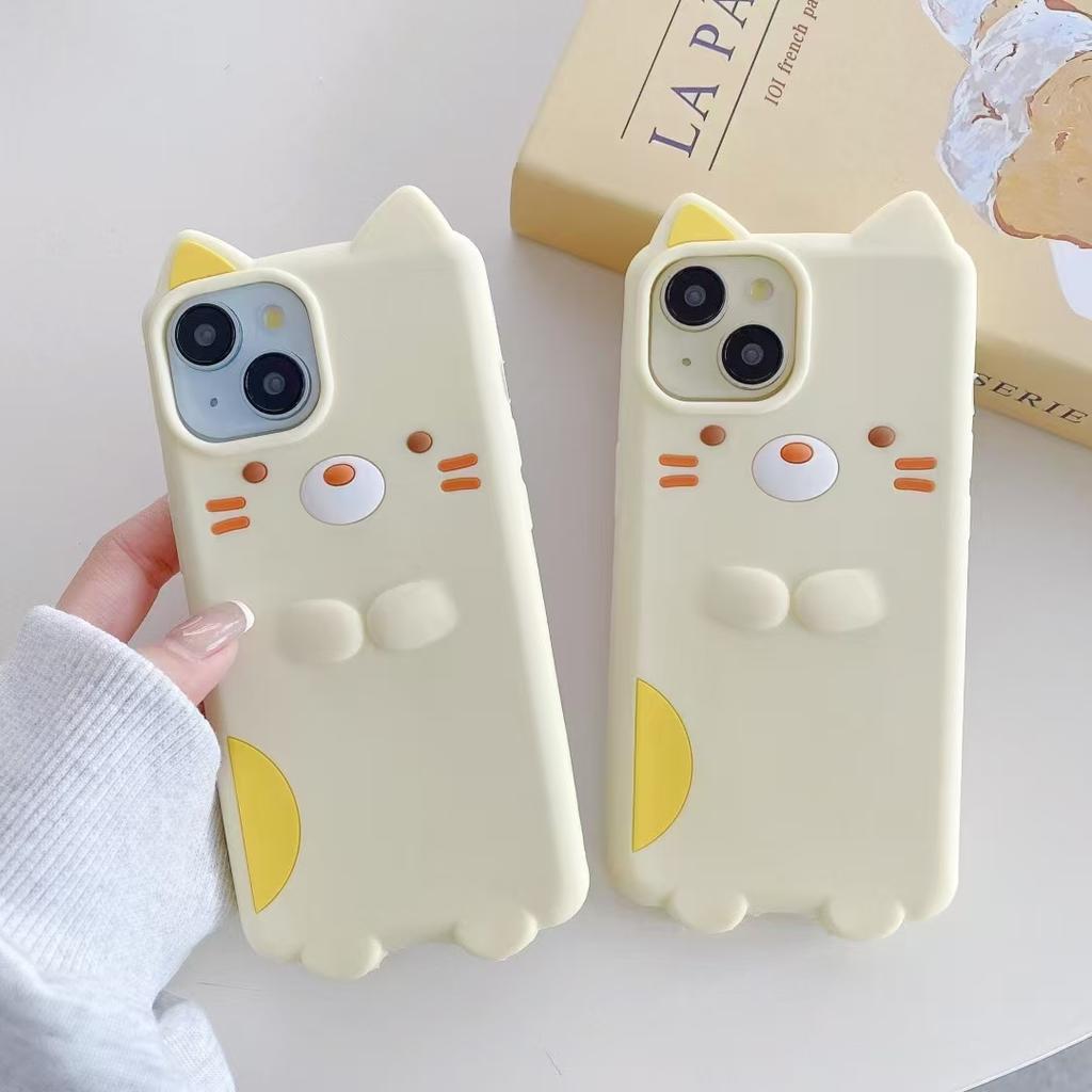 3D Cute Cartoon Animal Soft Silicone Case for IPhone 16 15 14 13 12 Pro Max 16Pro IPhone16 I Phone I16 Kawaii Women Girls Cover