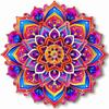Mandala Néon Créatif Sticker Mural Salle de Bain Salon Décorations d'Arrière-plan Papier Peint Autocollant Décoration de Maison Autocollants M951