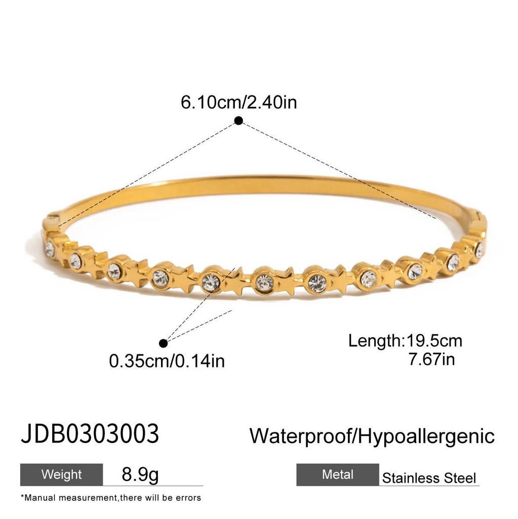 JYL TS Bracelet  Heart Zircon Accent Sparkling Style Enhances Affection & Joy