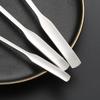 304 Stainless Steel Square-headed Spoon Long Handle Western Dining Teaspoon Coffee Dessert Spoons Silver Tableware