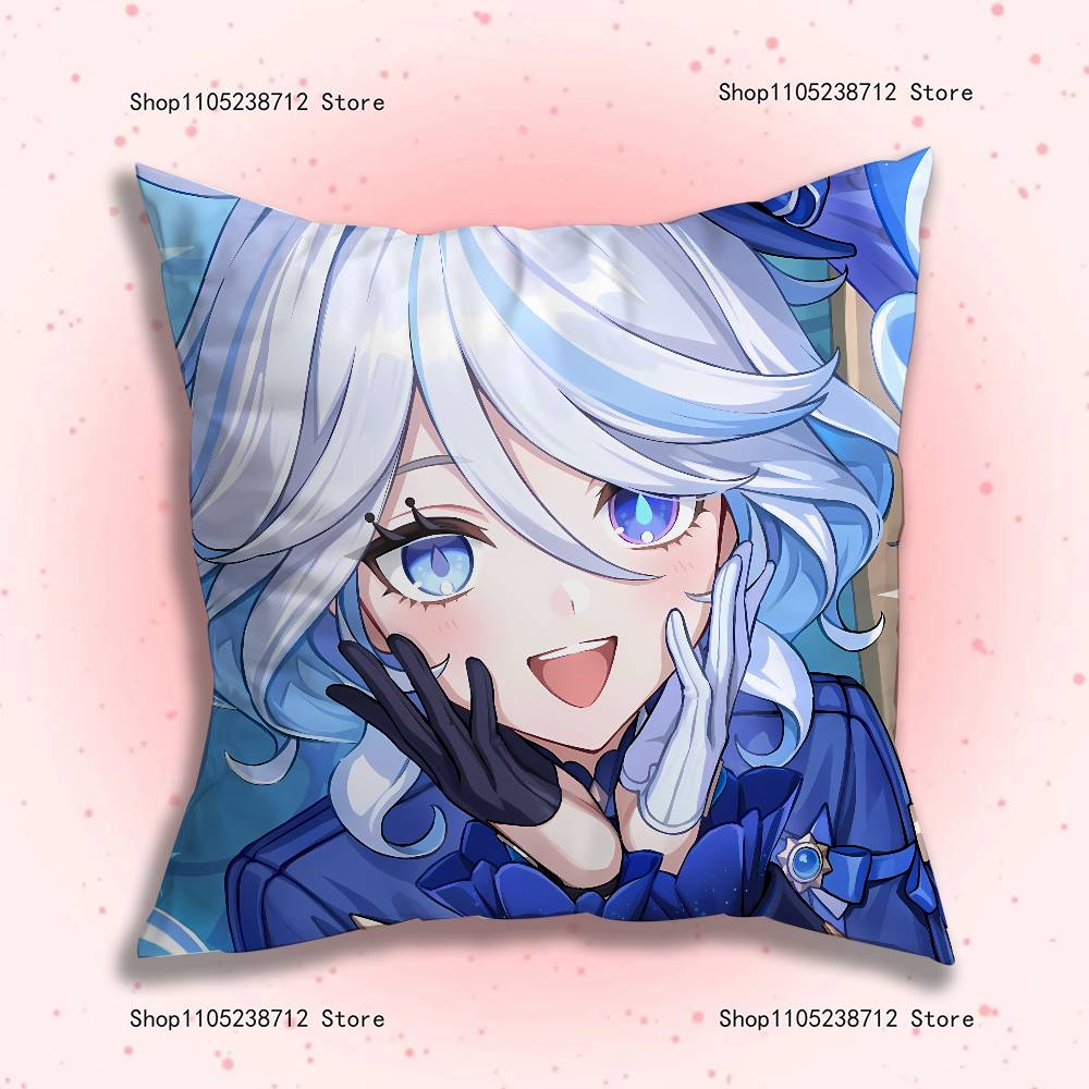 G-Genshin Impact Персонажи Наволочка Плюшевые Наволочки Домашний Декор Чехол для Подушки для Дивана Кровати Стула Гостиной 12x12Inch