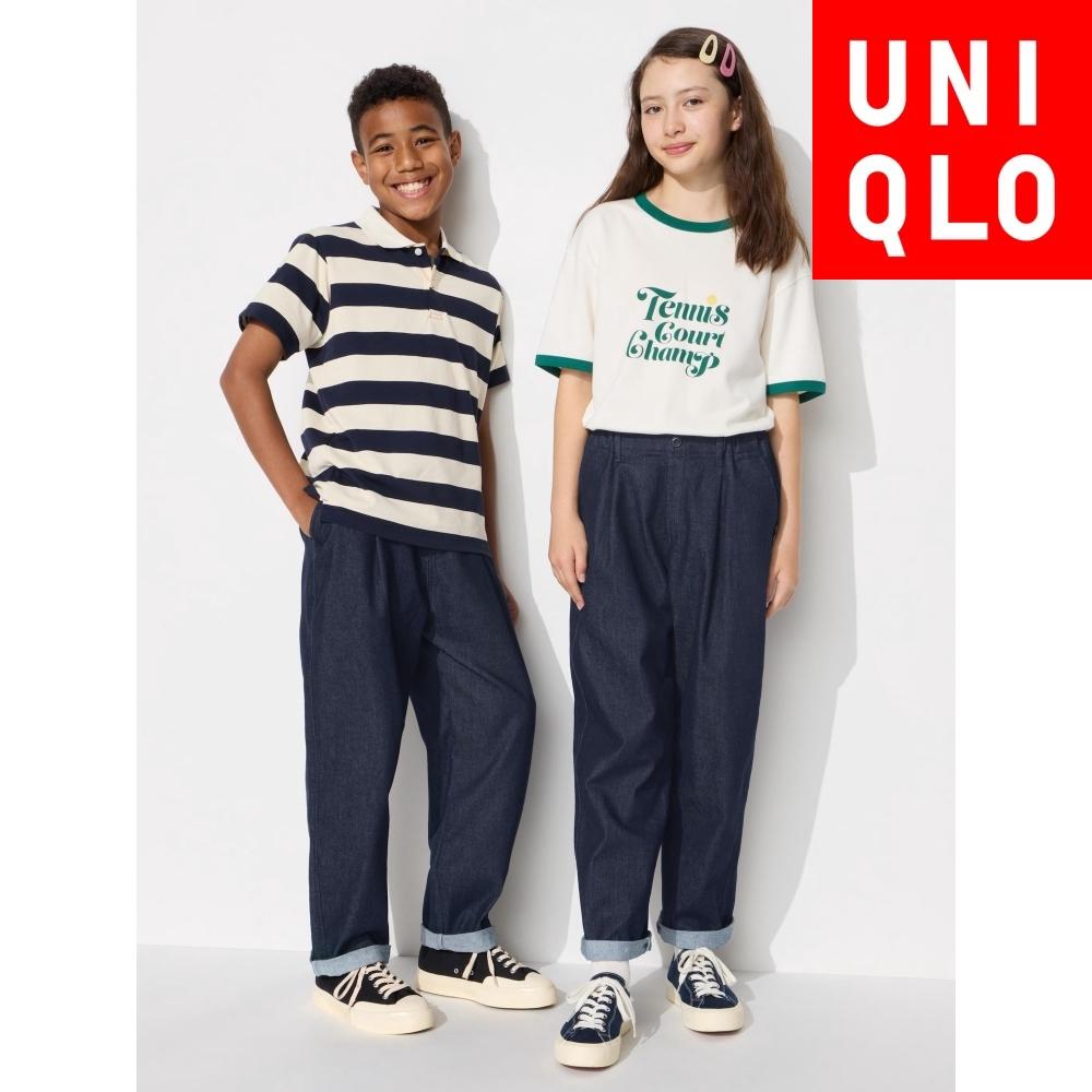 

UNIQLO JAPAN брюки широкие подвернутые джинсовые