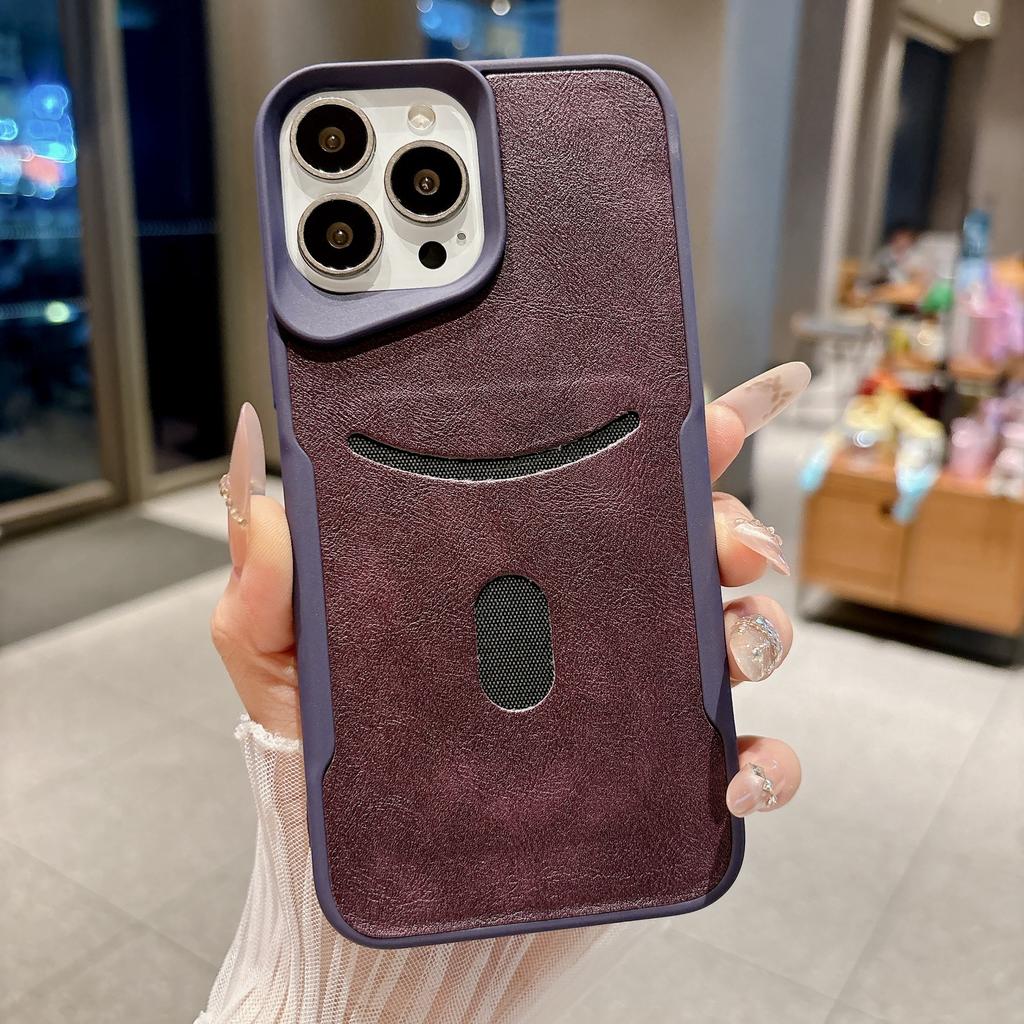 Small Waist Card Case, Suitable for iPhone17PRO/16PRO Card Protective Case, Anti-drop Apple 15 Sticker Leather Case.