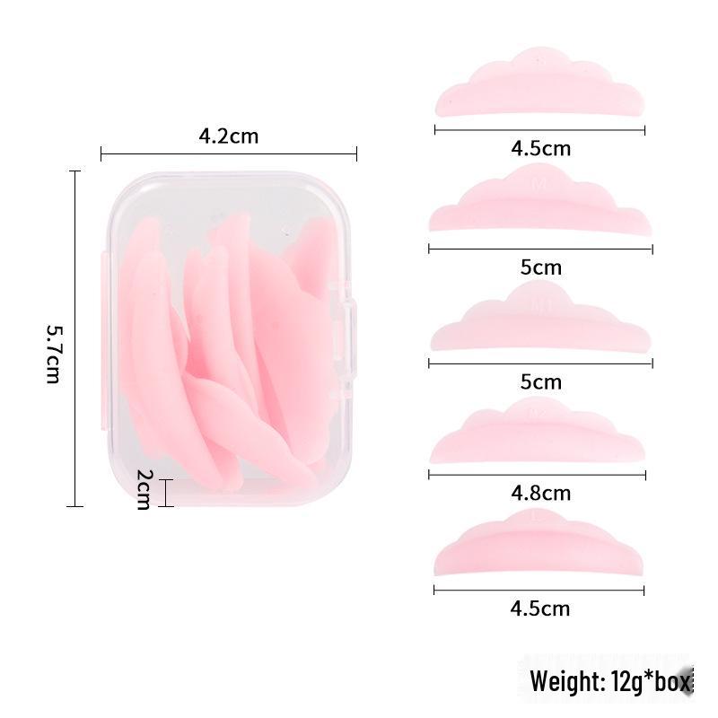 Sunflower Edge Silicone Eyelash Perm Pads - 5 Pairs, Lash Extension Tool