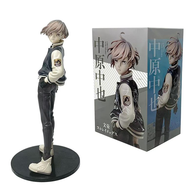 23cm Bungou Stray Dogs Anime Figure Youth Dazai Osamu Action Figure Nakahara Chuuya Figurine PVC Collection Model Doll Toys