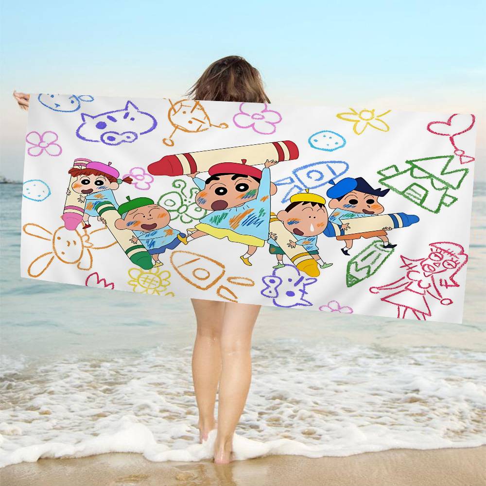 Anime C-Crayon S-Shin-chan Microfiber Beach Towel Absorbent Quick dry Soft Yoga Swimming Resort Mountain Climbing Towel