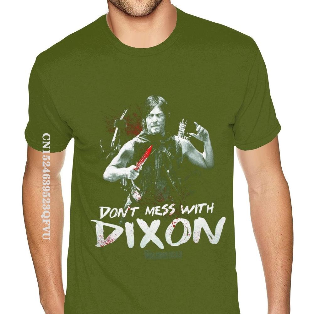 Walking Dead Daryl Dixon Printed Mens Tshirt Plus Size Men's Personalized Photo T Shirts Camisa Streetwear