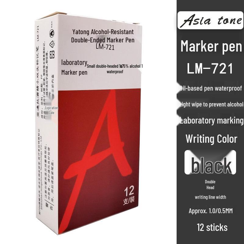 Yatong LM-721 Double-Ended High Temp Oil-Based Waterproof Marker Pen