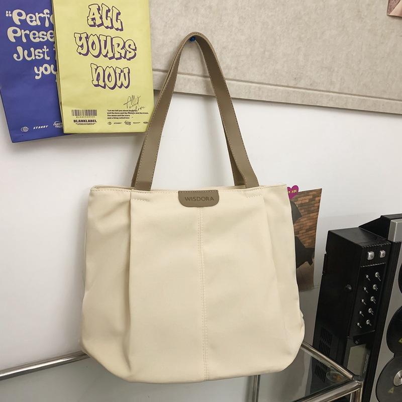 

Вместительная сумка из нейлоновой ткани, женская модная и повседневная сумка на одно плечо, сумка-тоут для поездок на работу белый