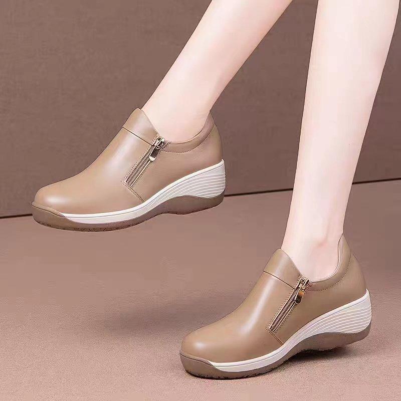 

Autumn new casual platform soft sole fashionable and comfortable single shoes women s shoes 35 абрикосовый