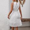 White Lace Summer Dress Women Casual Sleeveless One Piece