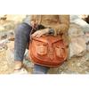 Women's Genuine Leather Goat Saddle Bag Crossbody Handmade Vintage Travel Sling