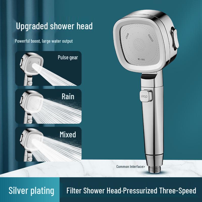 Powerful Boost Rain Shower Head Set for Bathroom & Home