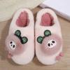 Cartoon niedliche rutschfeste warme Damen Baumwollpantoffeln Herbst neu vielseitige Plüsch Baumwollpantoffeln Damen