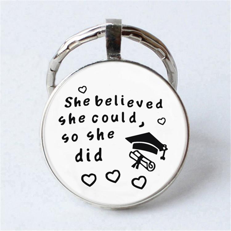 Keychain Accessories Pendant Floral Thanksgiving Text Good Friends Retro Personalized Keychain Gift Pendant