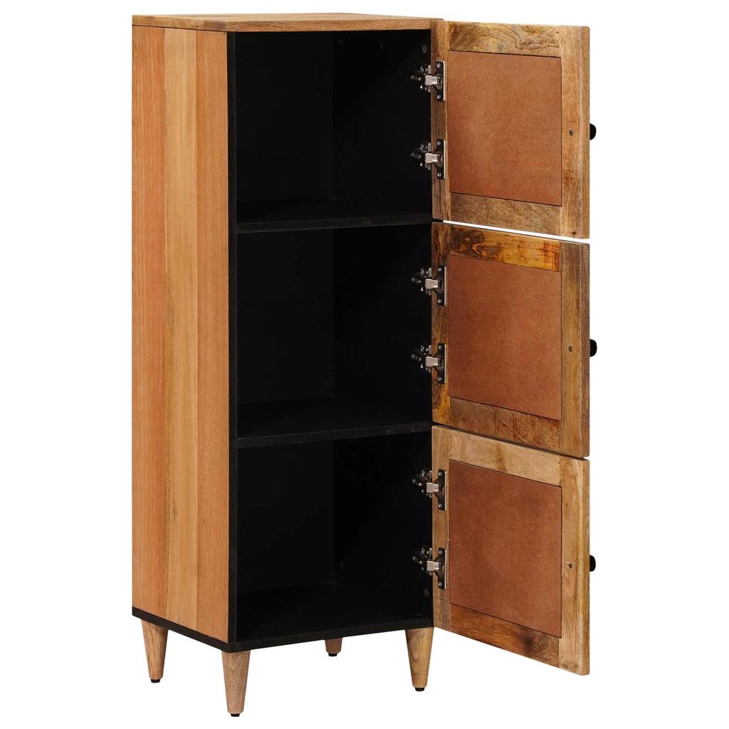 Highboard with Storage Natural Finish 40 x 33 x 110 cm Solid Mango Wood