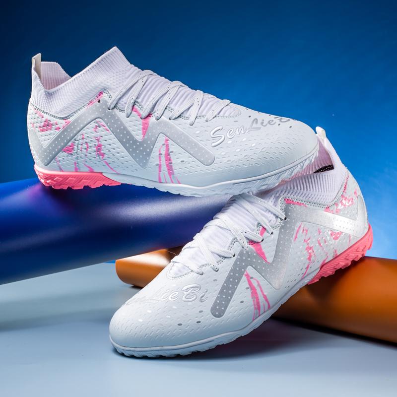 33-46 Kinder Fußballschuhe Gummi Weiche Sohle Kurze Stollen Kunstrasen Leder Jugend Kinder Fußballschuhe Herren Sport Übergröße Fußballschuhe