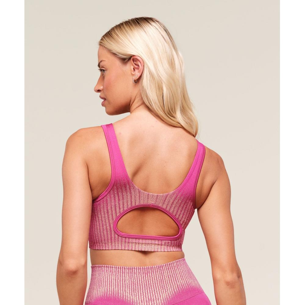 Gymshark Diffuse Seamless Sports Bra Winning Pink Refresh Yellow B3b3h Kcrh