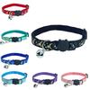 Pet Collar Cat Face Safety Buckle Quick Release Adjustable Length Soft Bell Hot Stamping Star Moon Design Cat Collar