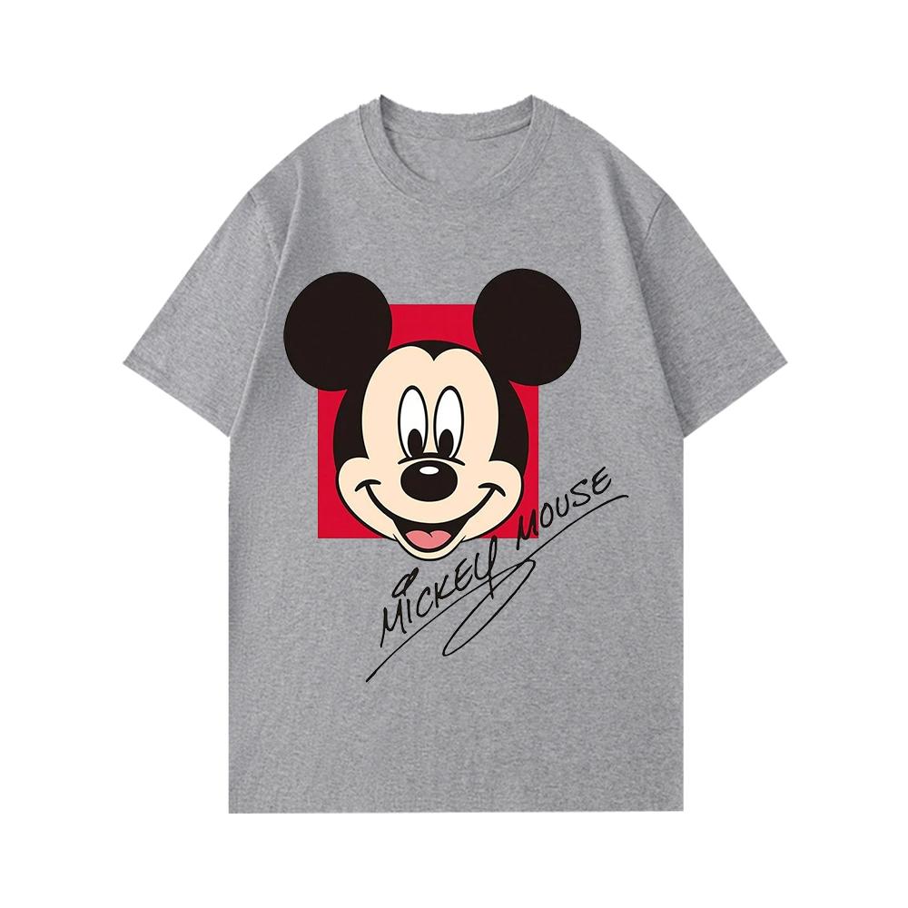 Disney Classic Mickey Mouse T Shirt Summer Cotton Short Sleeve Unisex Couples T-Shirt Stylish Cute Men Women Clothing Hip Hop Te