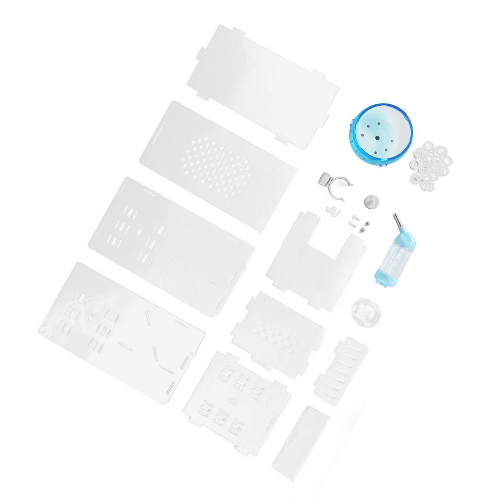 Clear Hamster Cage Acrylic with Silent Exercise Wheel Small Animal Cage for Little Hamster