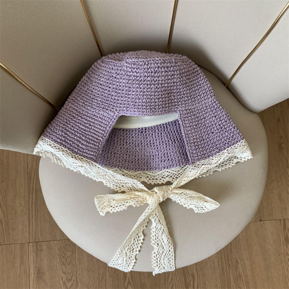 Large Brim Straw Hat Sun Protection Sunshade Hat New Straw Sun Visors  Women Girls