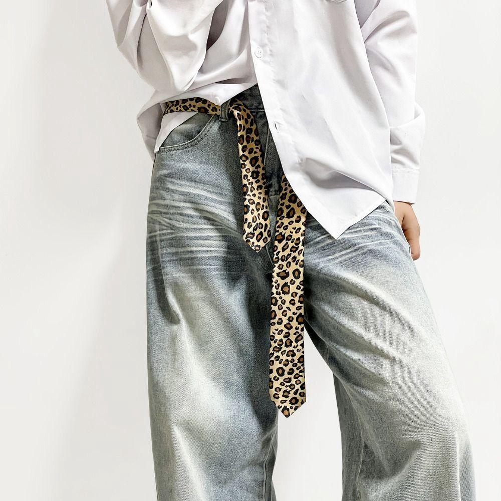 Korean JK Uniform Necktie Leopard Print Polka Dot Ties Clothing Decoration Belt Accessories  Men