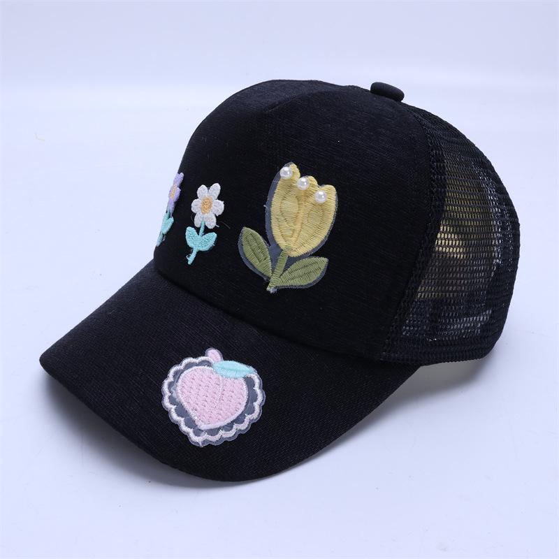 Girls' Spring and Summer Princess Sun Protection Cat Baseball Cap