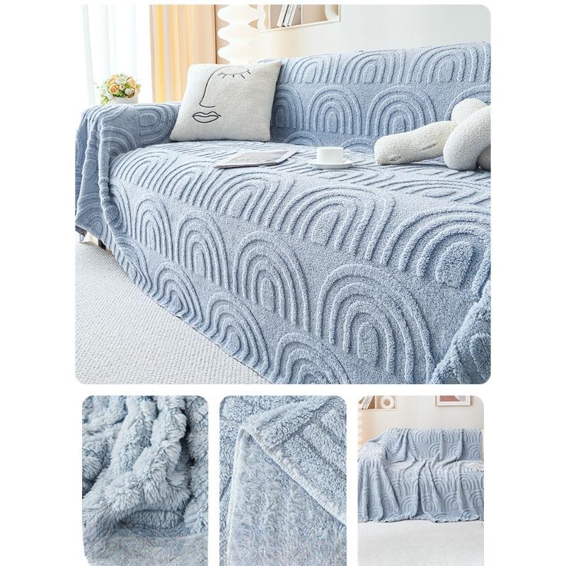 Sofa Towel Simple Full Cover Blanket Cushion Light Luxury Cover Cloth Comfortable Cotton Velvet Sofa Cover Four Seasons Universal