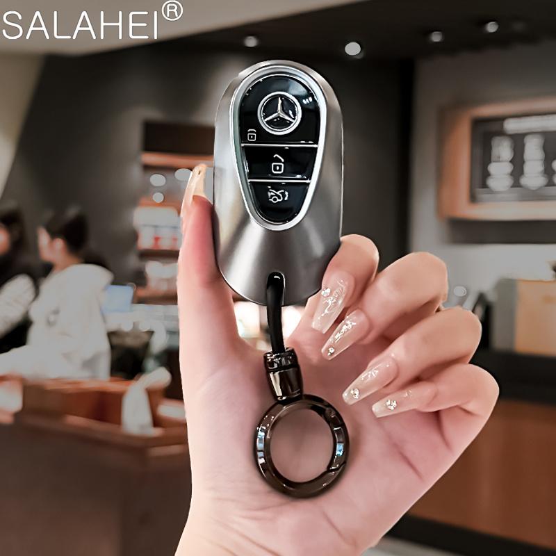 Car Key Fob Cover TPU Protect Shell For Mercedes Benz C E S Class GLC ML EQA EQB EQE EQS W204 W212 W221 W206 W223 X254 Keychain JP1
