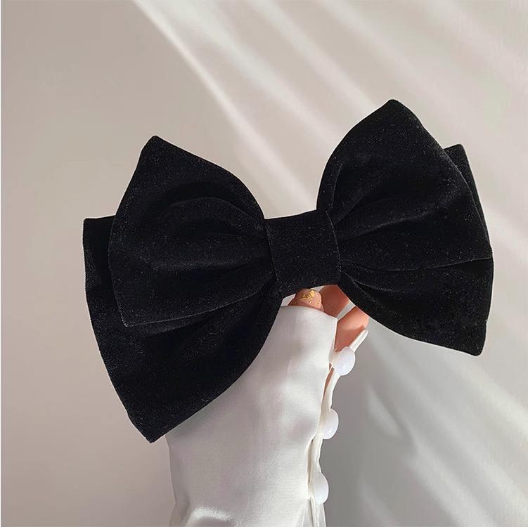 Handmade Velvet Bow Hair Clip - New Year Spring Festival Women's Hairpin