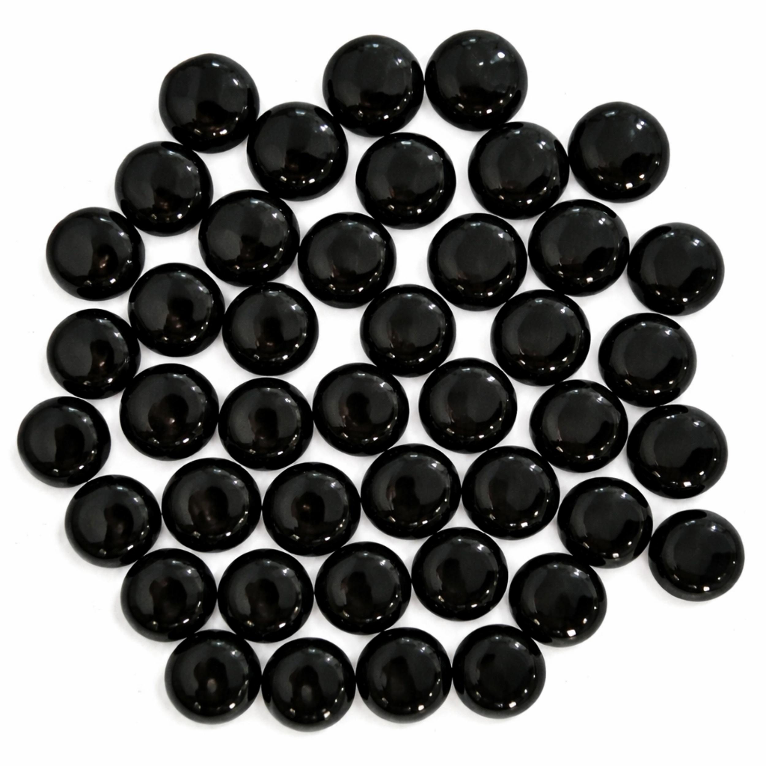 

Calibrated Round Black Onyx Cabochon 12x12mm – Natural Black Onyx Gemstone, Loose Stone for Jewelry Making 1 Piece чёрный