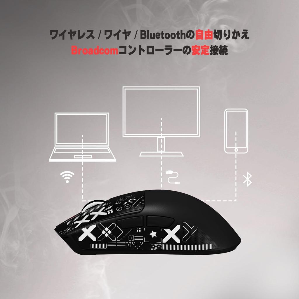 ATTACK SHARK X11SE Gaming Dual Bluetooth DPI PAW3311 HUANO Broadcom BK52820 FSWQ Ergonomic Black Ultra-Lightweight Mouse, 60g, 3-Mode Connection,