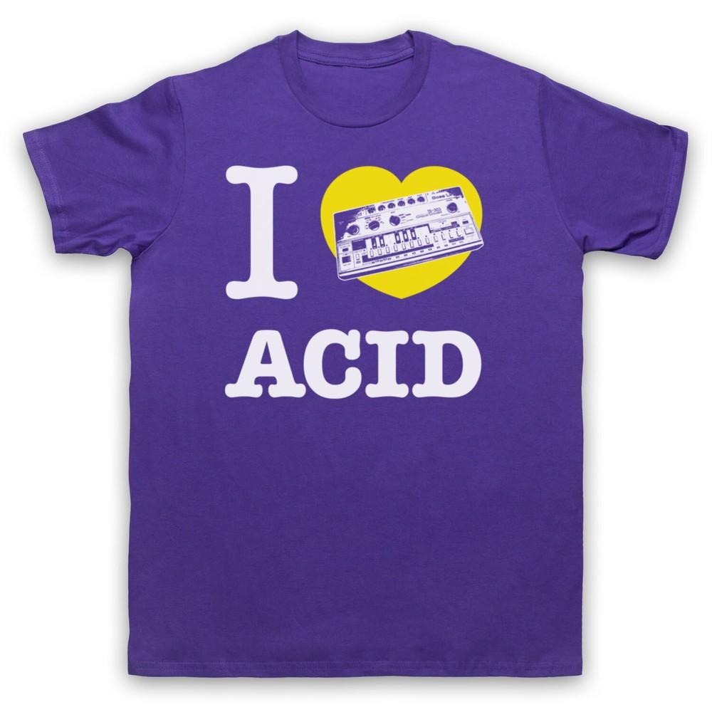 

I Love Acid House 303 Dance Music Rave Techno Scene Mens And Womens T-Shirt XL