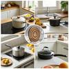 Round Acacia Wood Heat Insulation And Anti-Slip Pot Pad, Black Silicone Ring Magnetic Heating Pot, Bowl And Plate Anti-Scald Pad