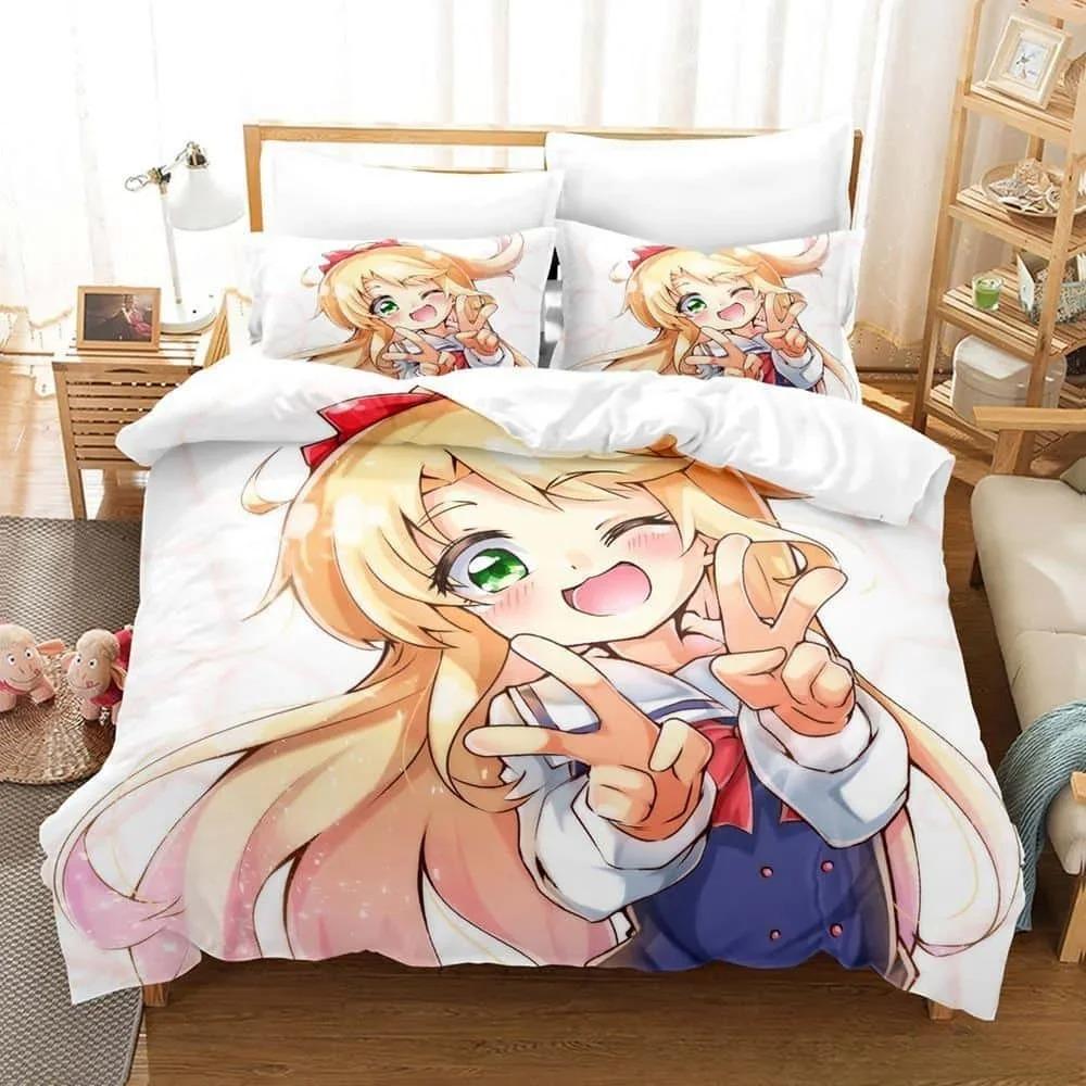 Andningsbart Mysigt Anime Wataten En Ängel Föll Ner Till Mig Storlek Säng Vuxen Barn Sovrum Set Enkel Tvilling Full Queen King Täcke