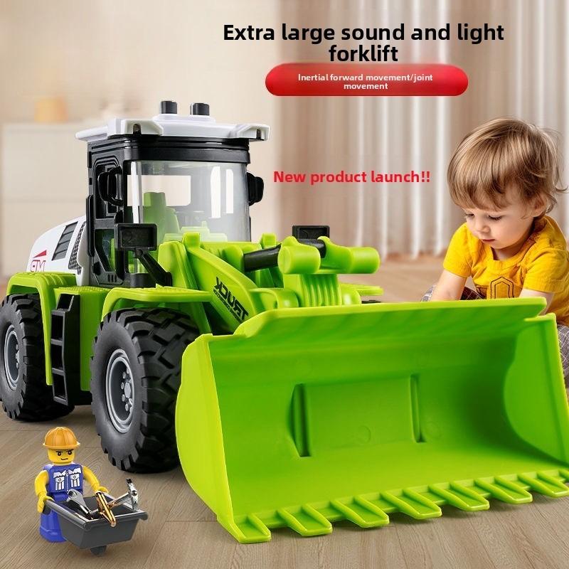 Large Bulldozer, Excavator, Construction Vehicle, Simulation Toy Car for Boys